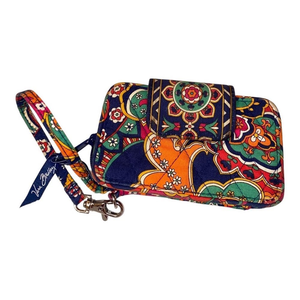 Vera Bradley Wallet Wristlet Whimsical Cloth Bi-fold Zips Flap Snap 3.5” x 5.5”